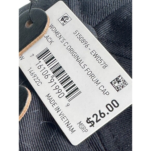 Adidas Originals Womens Black Strapback Hat Adjustable Logo Cap - Picture 5 of 13